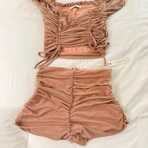 2 piece cream pink